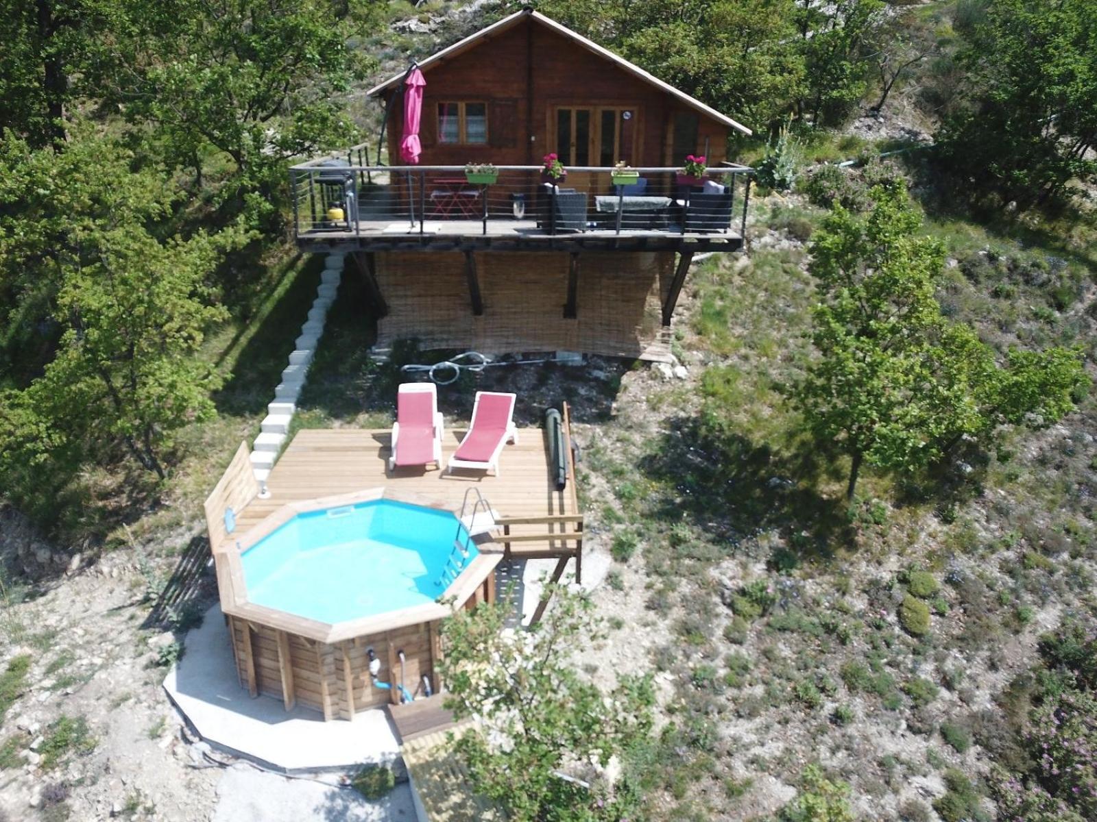 Chalet Sur Pilotis Avec Piscine Privee Lucéram Exteriér fotografie